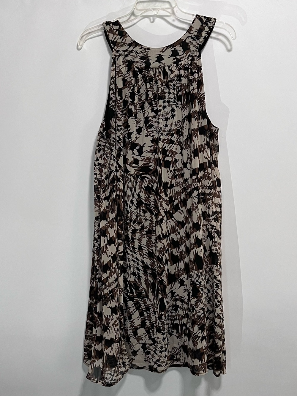 Black and Brown Print Dress